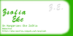 zsofia eke business card